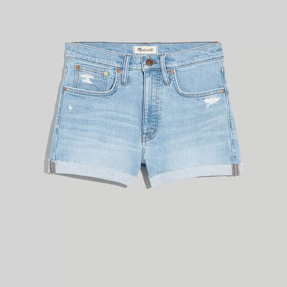 🆕Madewell High-Rise Denim Shorts in Littleton Wash - Picture 6 of 7